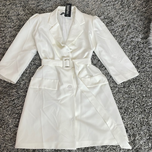 Boohoo white blazer dress NWT - Picture 4 of 8